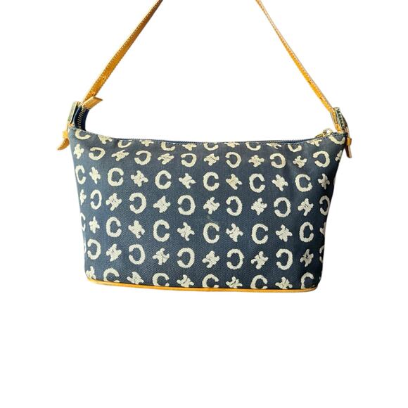622. Celine Denim Macadam Shoulder Bag - Classic & Stylish - Picture 1 of 5